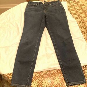 Madewell Curvy High Rise Skinny Jeans Dark Indigo Blue Stretch Size 29 Waist 8